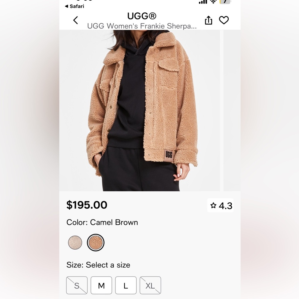 Ugg Sherpa jacket brand new